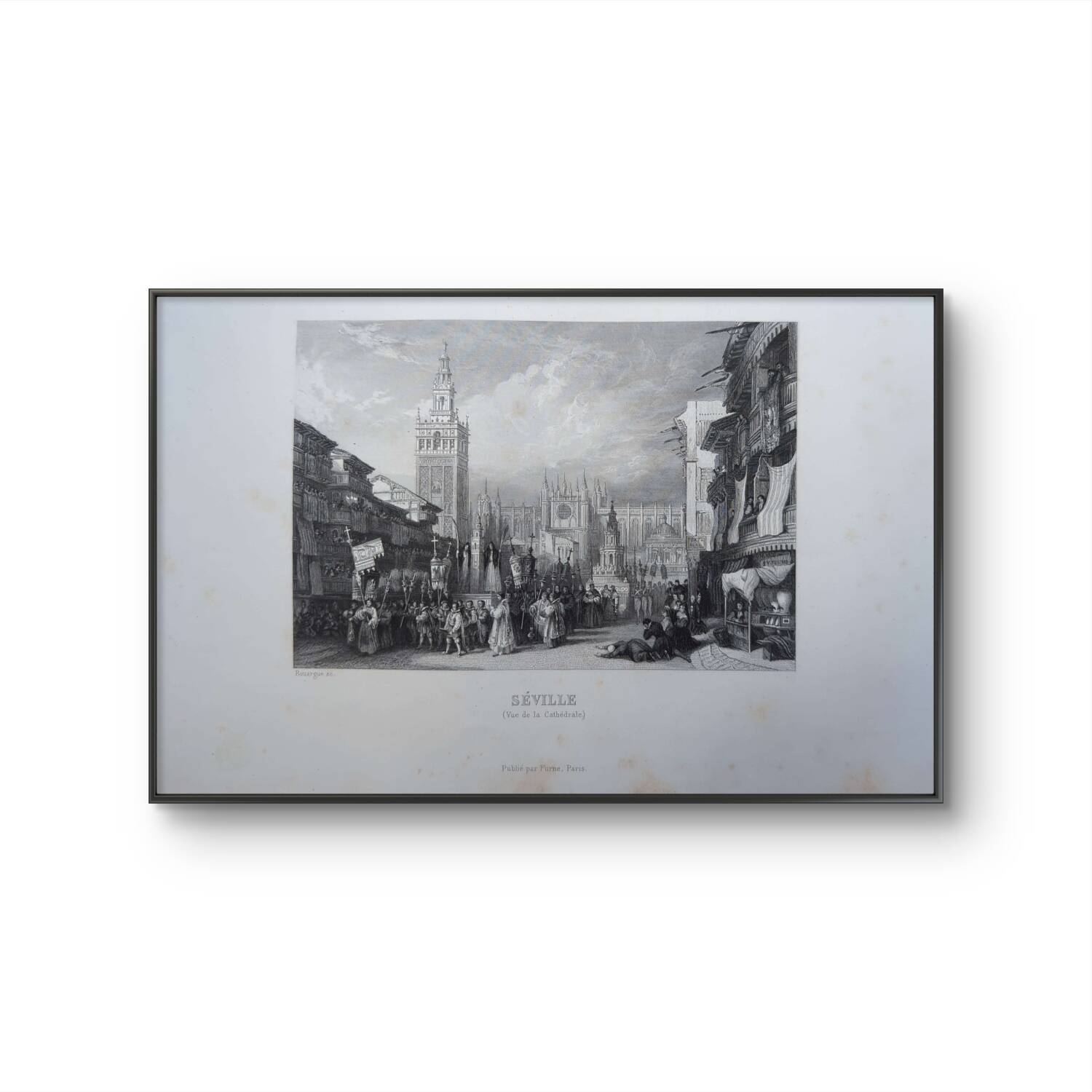 Seville, Spain, printed illustration from 1841.