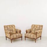 Pair of Louis XVI style armchairs
