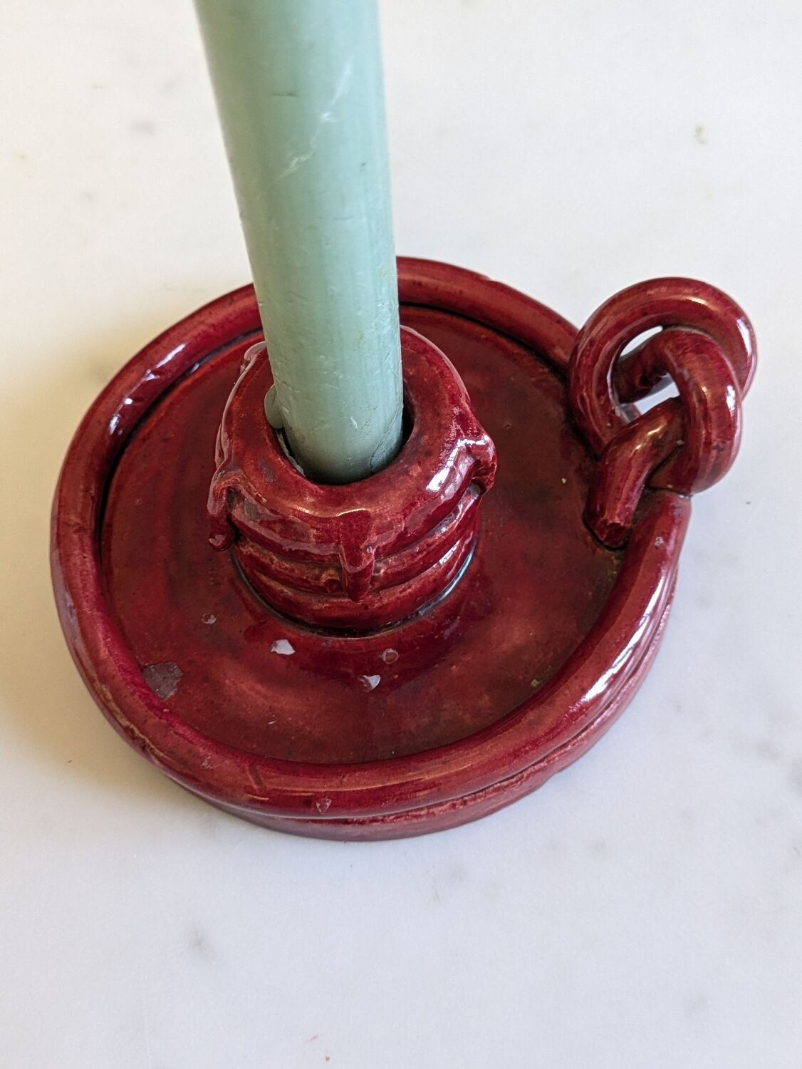 Earthenware candlestick