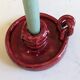 Earthenware candlestick