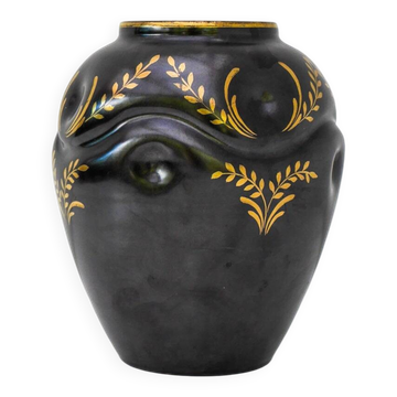Vase en céramique Art Déco par Harald Östergren, Upsala Ekeby, Suède, 1935