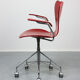 Chaise modèle 3217 Red Swivel par Arne Jacobsen pour Fritz Hansen