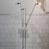 Lampada da terra regolabile Italiana due luci Anni '70