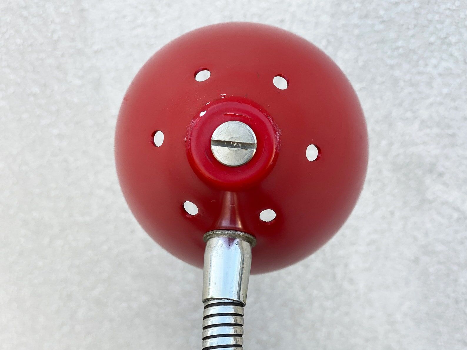 Vintage red hala zeist clamp spot lamp