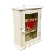 Vintage medicine cabinet red cross glass door