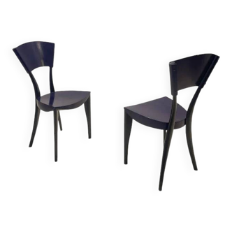 Pair of "Karina" chairs by J. Mancini & G. Fois-Dorell for Sawaya & Moroni, 1990s.