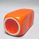 Orange rectangular vase Parravicini 1970s