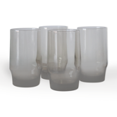 4 verres fumés vintage années 70
