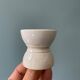 Lot de 16 coquetiers diabolo en porcelaine blanche