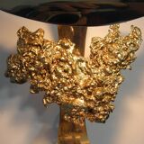 Gilded bronze and brass wall lamp, 1970