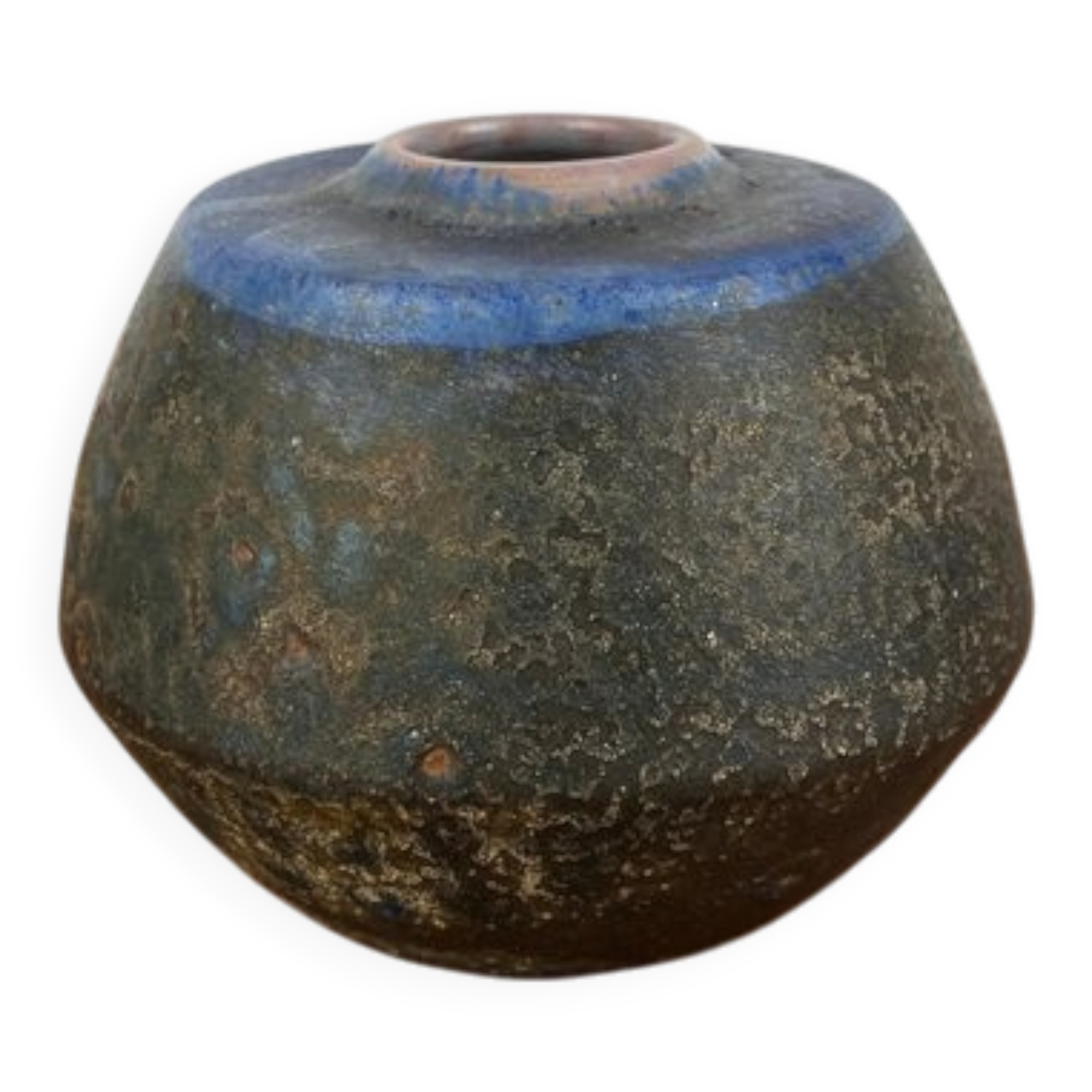 Brutalist studio pottery vase by Lu and Gerd Grove, mid-century, 1962.