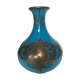 Vase balustre en opaline bleue