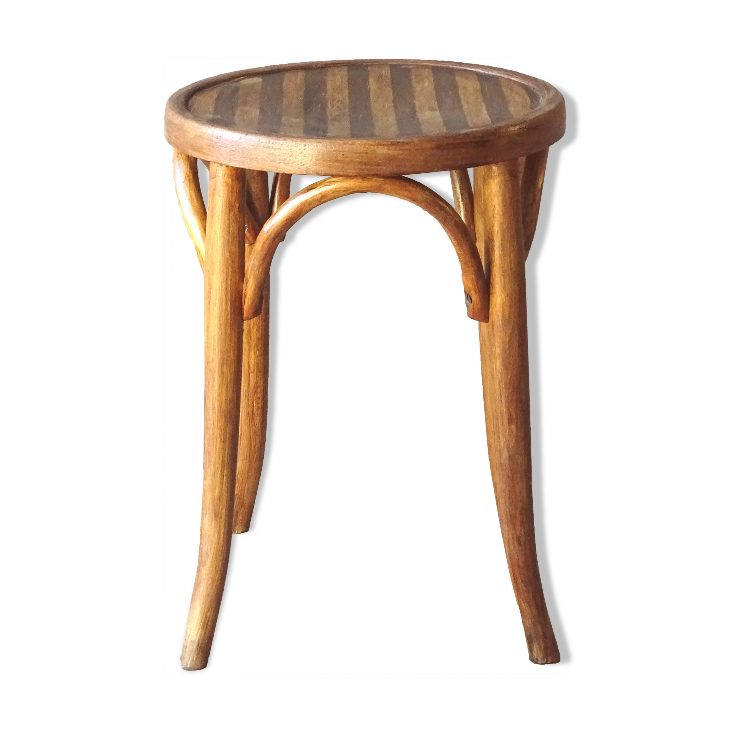 Stool bistrot wood curved by Baumann 1930