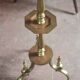 Golden bronze chandelier with seven arms, Menorah, candlestick on a stand, candelabrum.