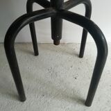 Industrial stool leatherette and steel
