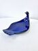 Vintage Plate Duck Foie Gras Blue Stoneware from Berry, France 25.5x15cm