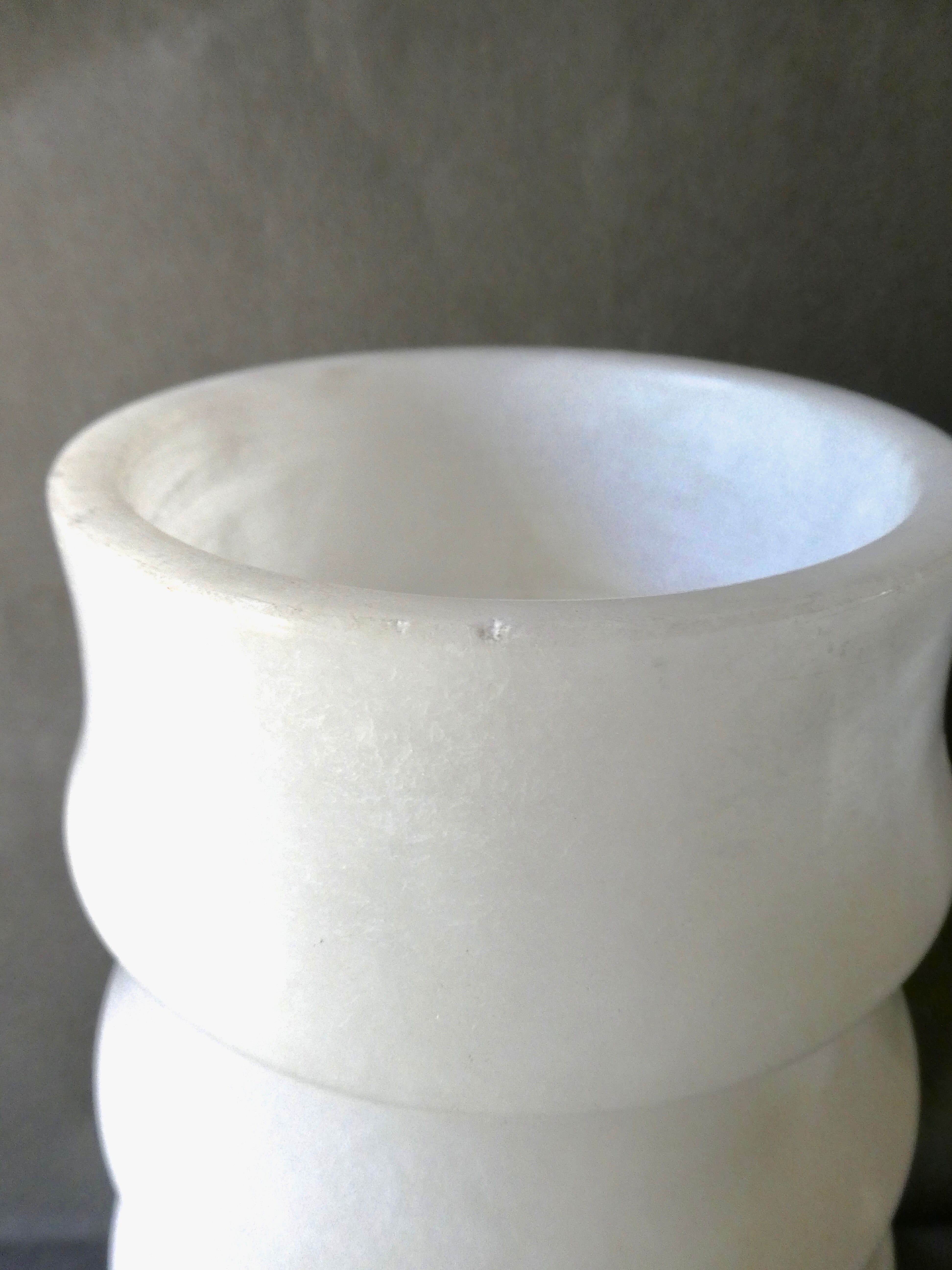 White marble graphic lamp, 1960s