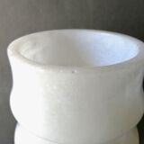 White marble graphic lamp, 1960s