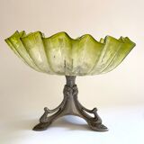 Compotier en ouraline art nouveau  fin 19ème