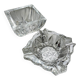 2 vintage thick glass ashtrays