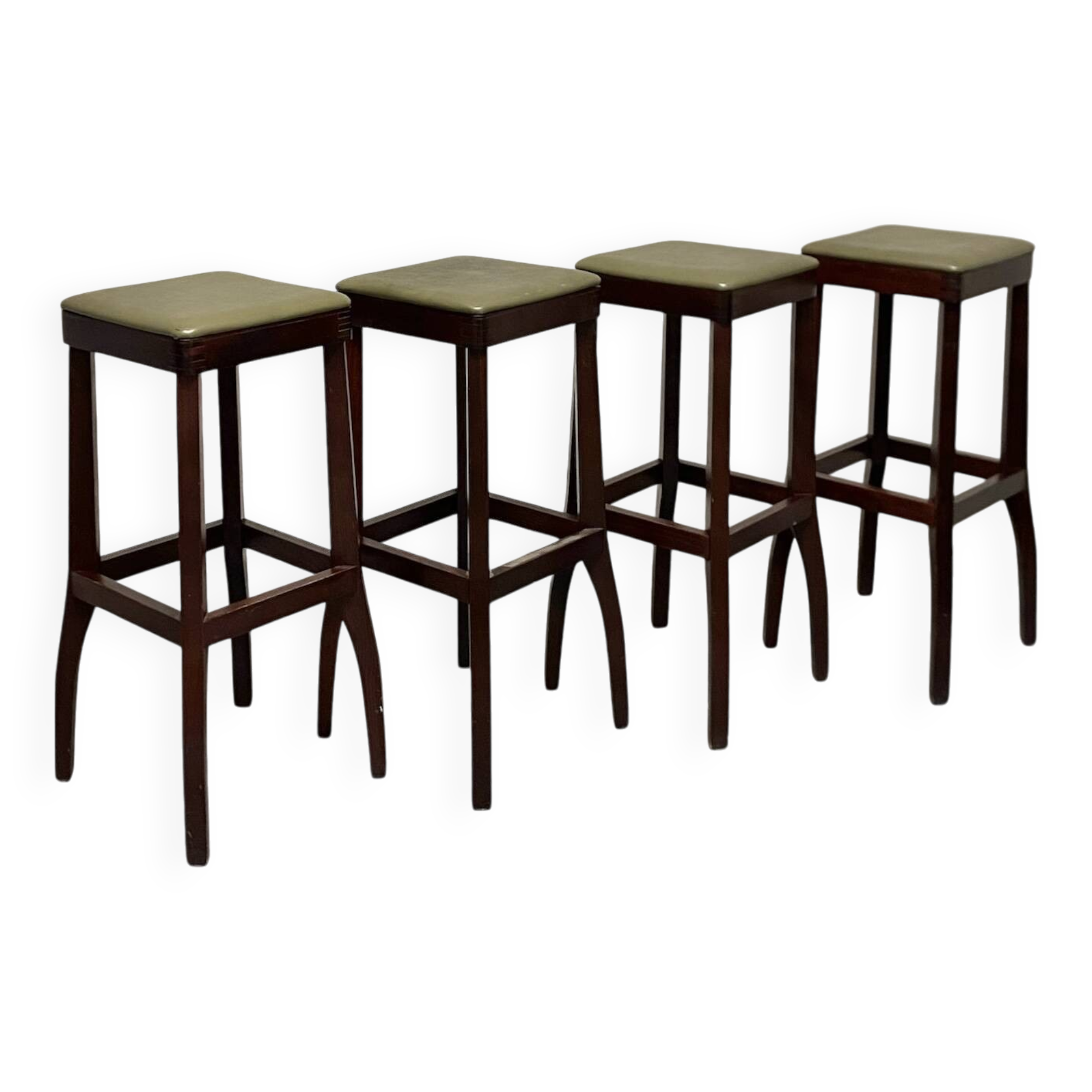 Lot de 4 tabourets de bar Mid-Century par Ole Rune Danemark