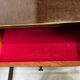 Louis XVI demi-moon console in wood and brass.