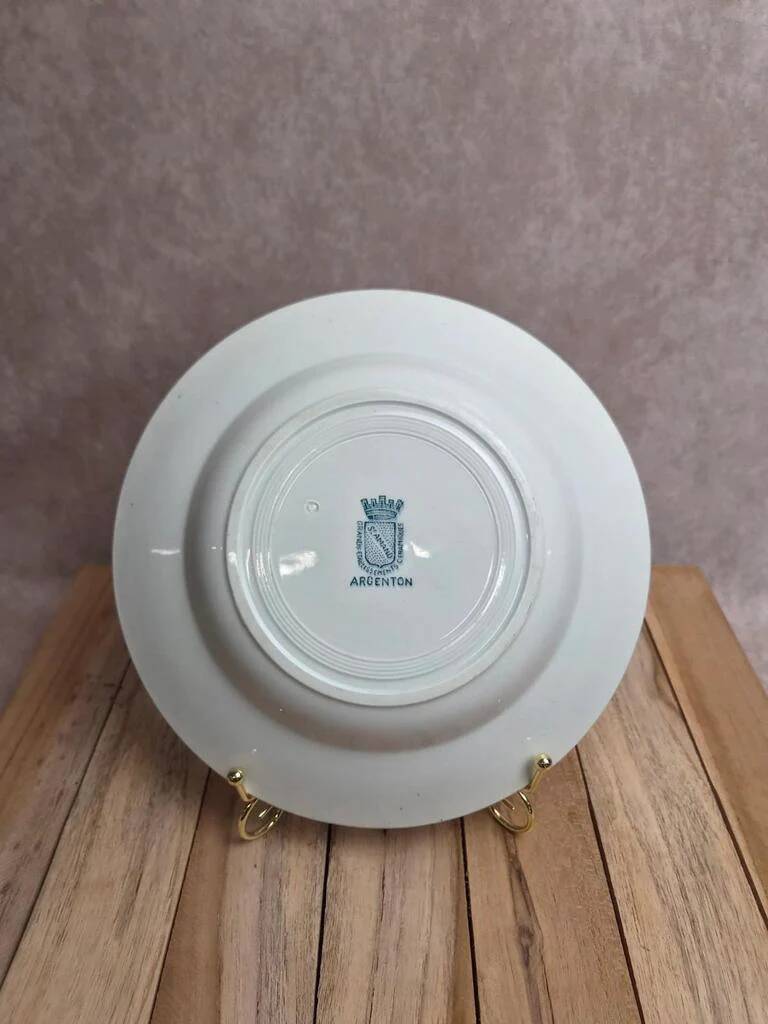 Antique hollow plate Saint-Amand – Argenton model