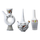 Set of 3 bottles by Roger Capron, France, circa 1955.