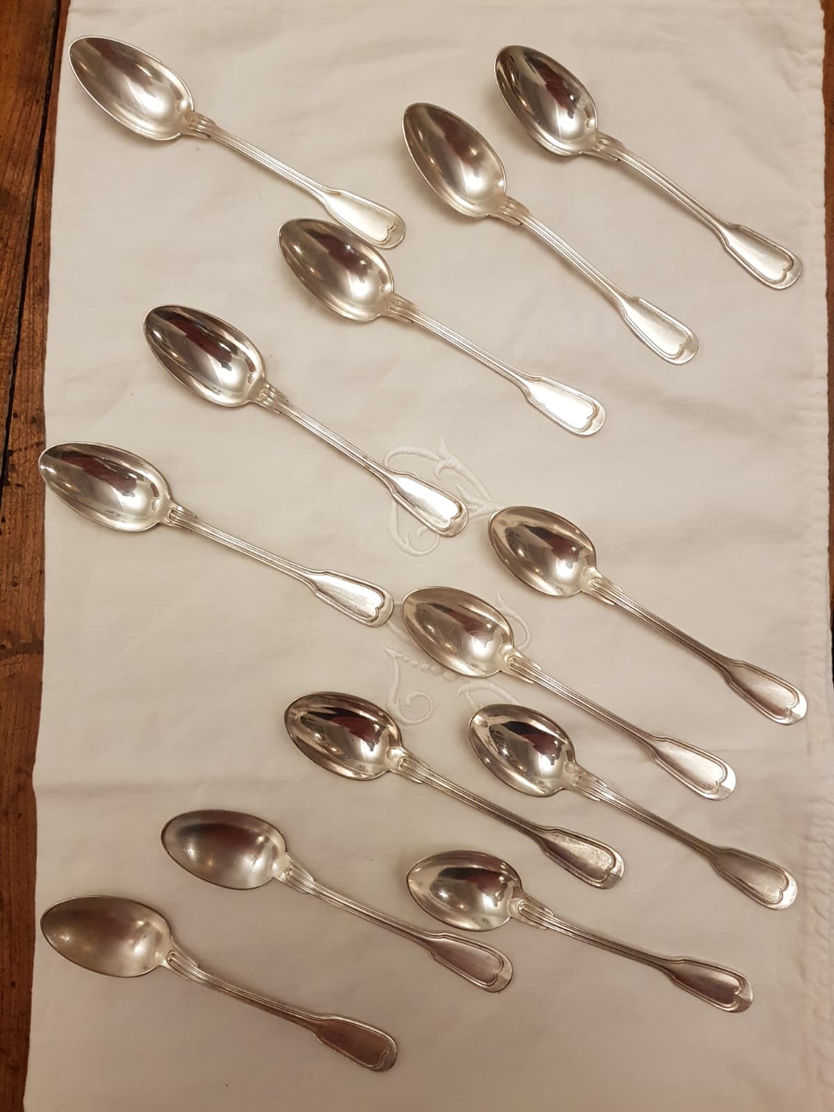 12 silver spoons