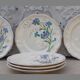 6 Longchamp Marguerite blue earthenware plates