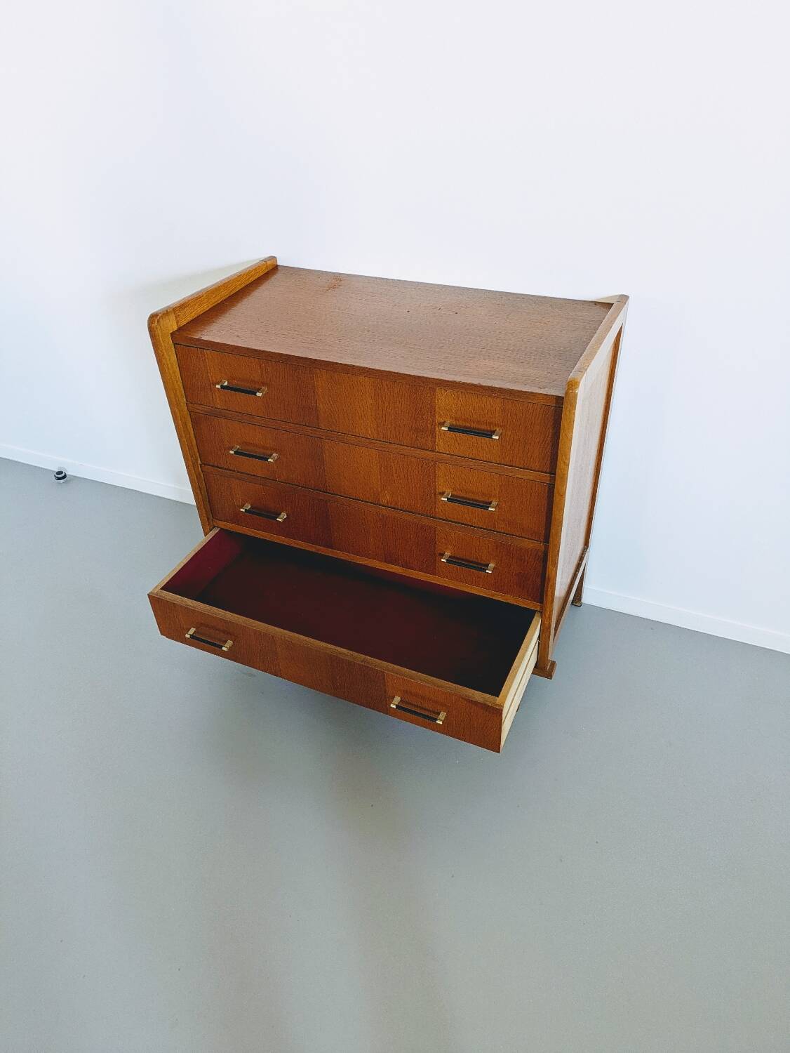 Vintage Scandinavian wooden chest of drawers