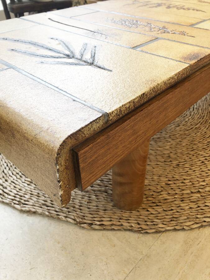 Capron coffee table mod. “Herbarium”, 1970