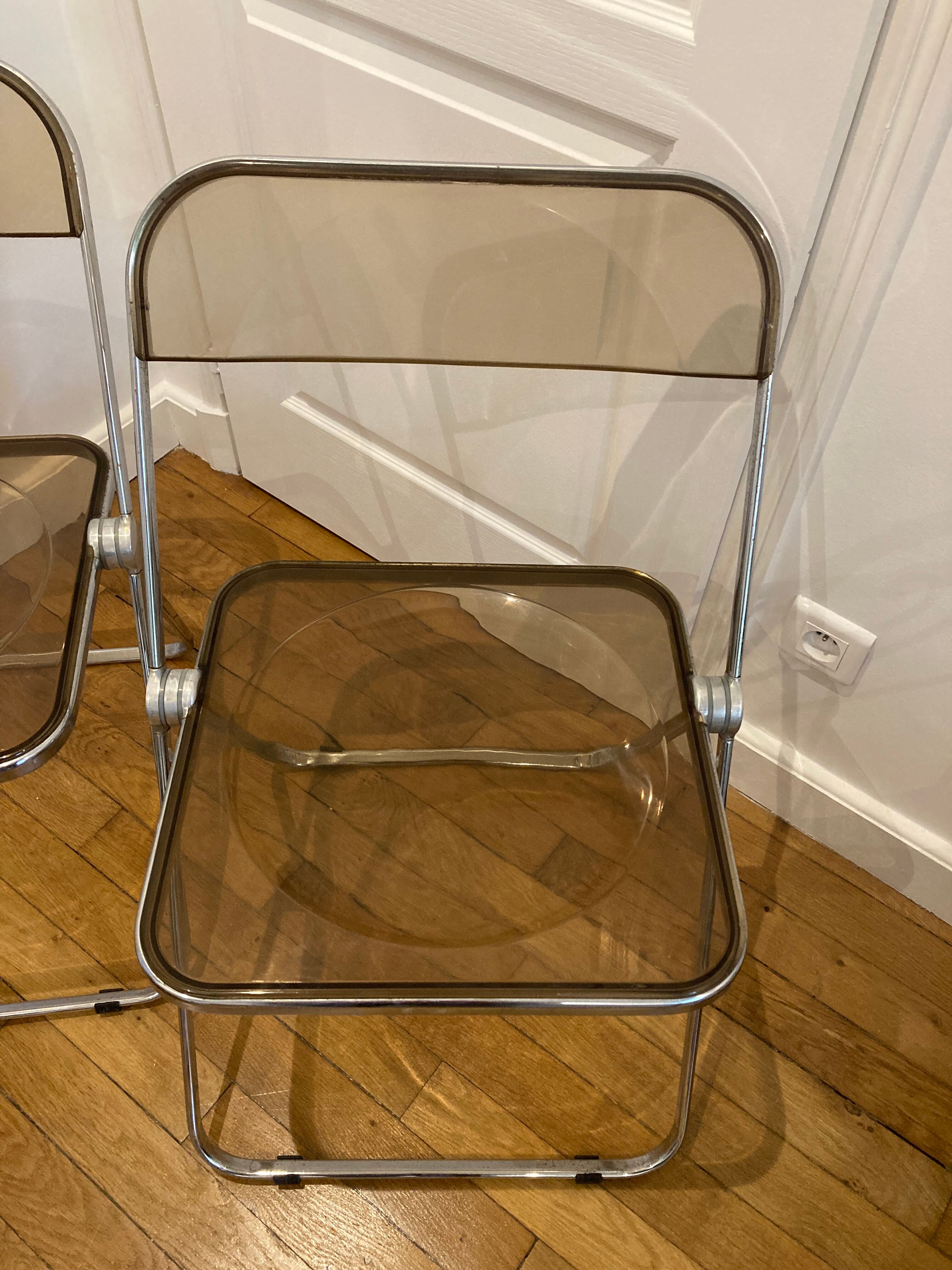 Plia Giancarlo Piretti chairs for Castelli