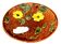 1950s Large floral platter Sarreguemines France Glazed ceramic