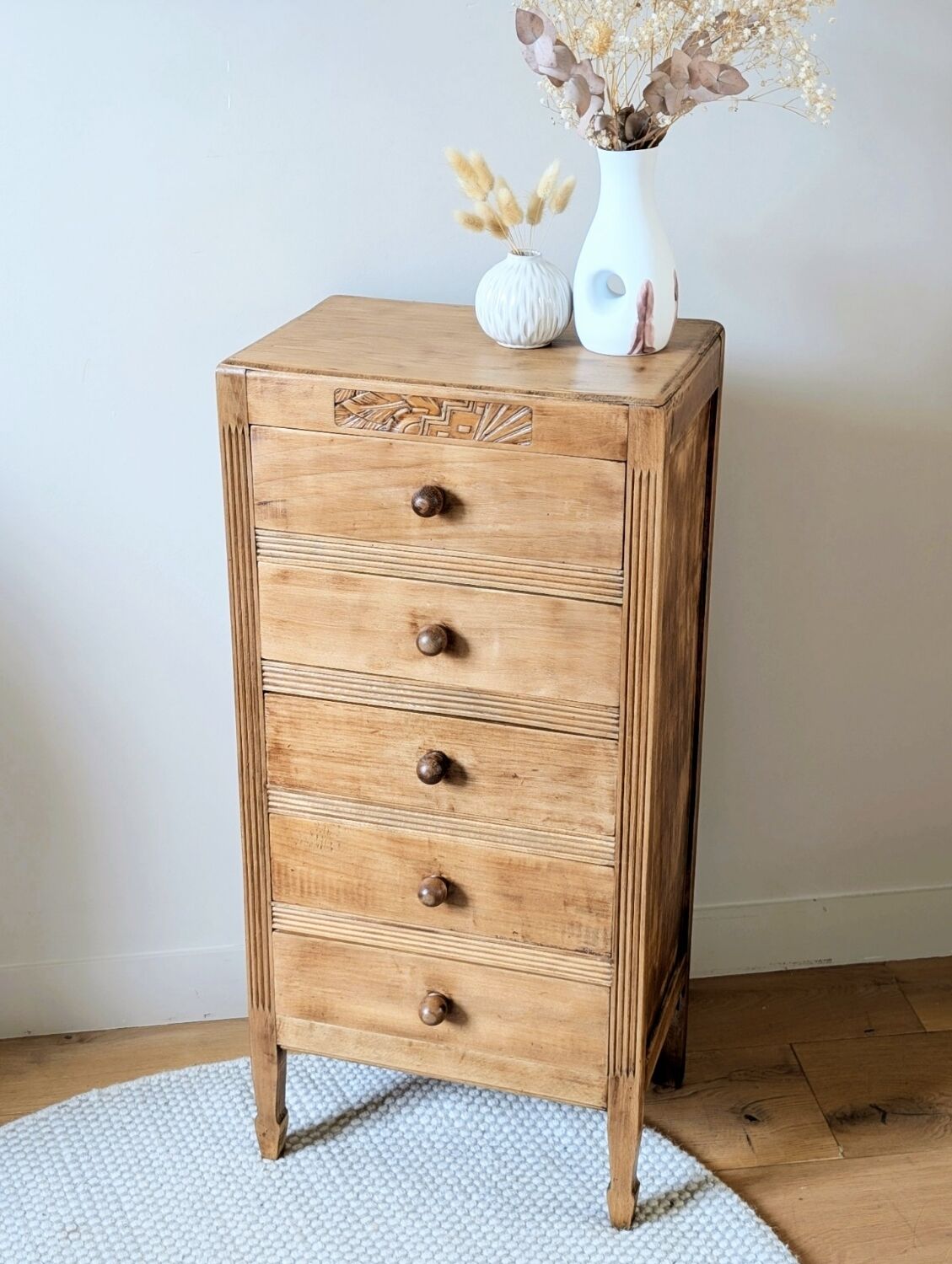 Art Deco chest of drawers, weekly drawer unit