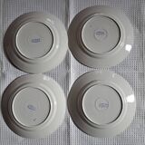 4 assiettes plates Badonviller Art déco