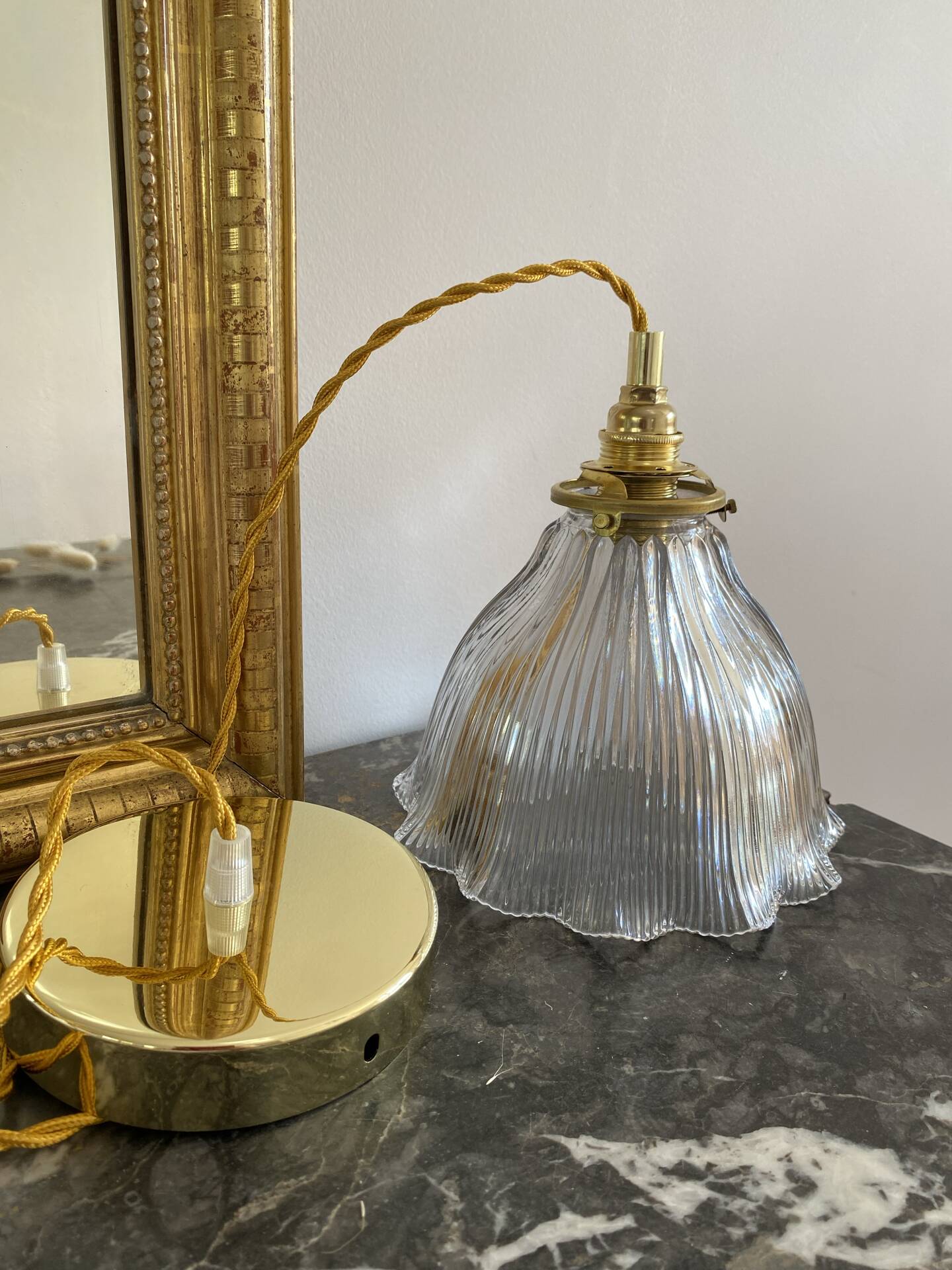 Vintage Holophane pendant light
