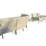 Rare panoramic sofa + 2 "G10" armchairs by Pierre Guariche Airborne edition