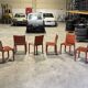 Cassina 6x Cab 412 burgundy by Mario Bellini NP : 9000€