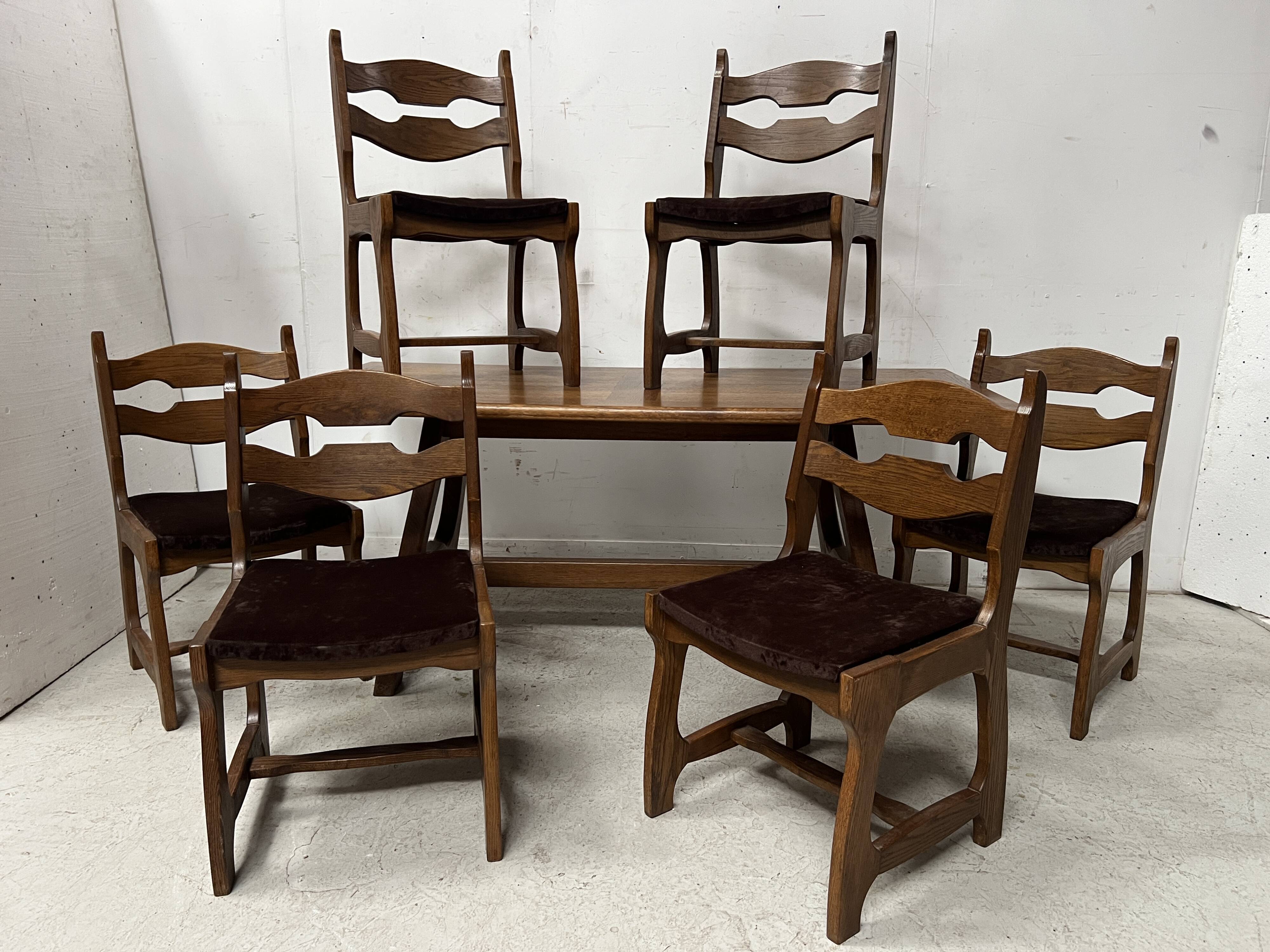 Dining room furniture Table and chairs XX century