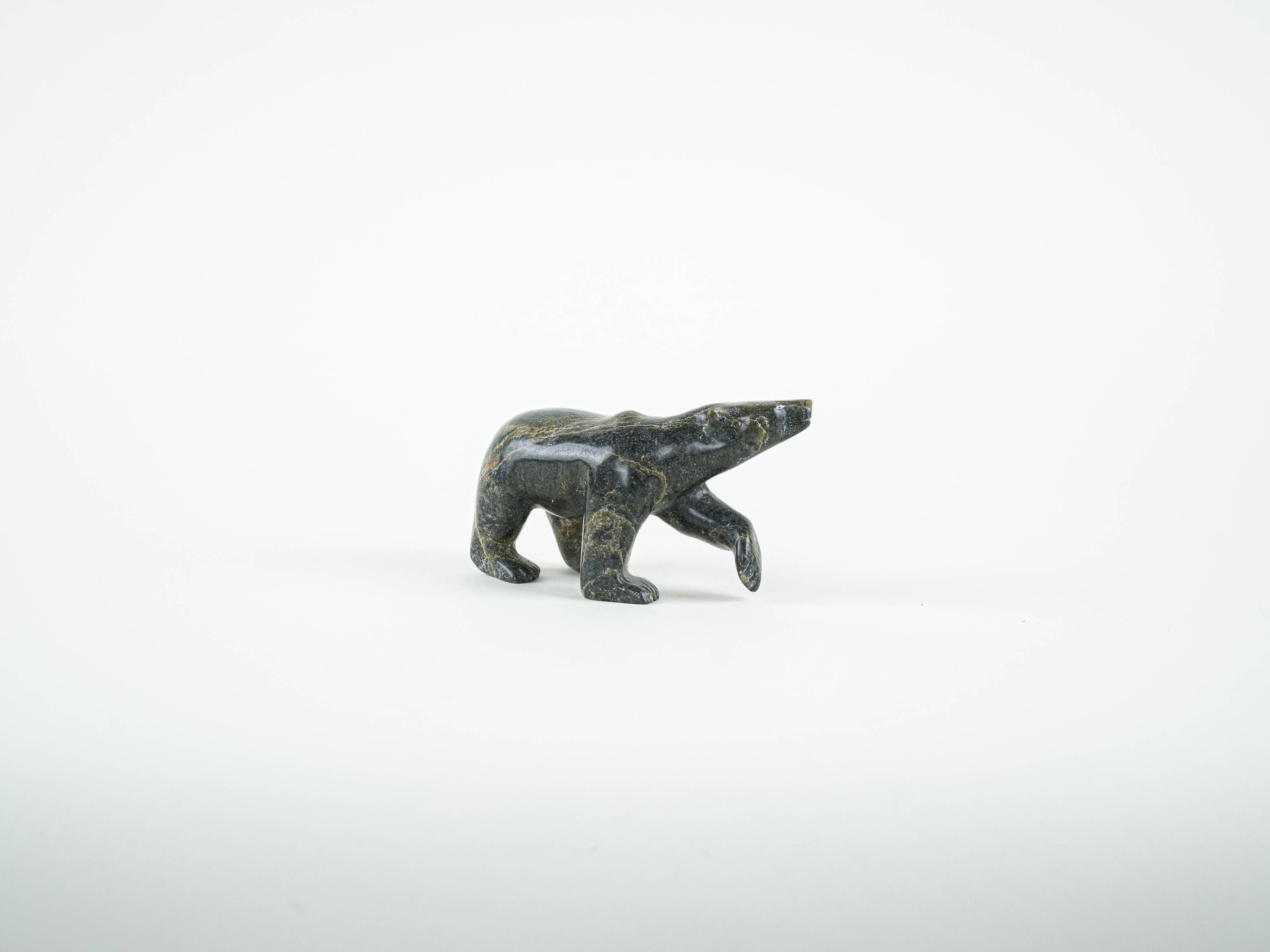 Stone bear figurine, Danish design, 1970s, made in Denmark