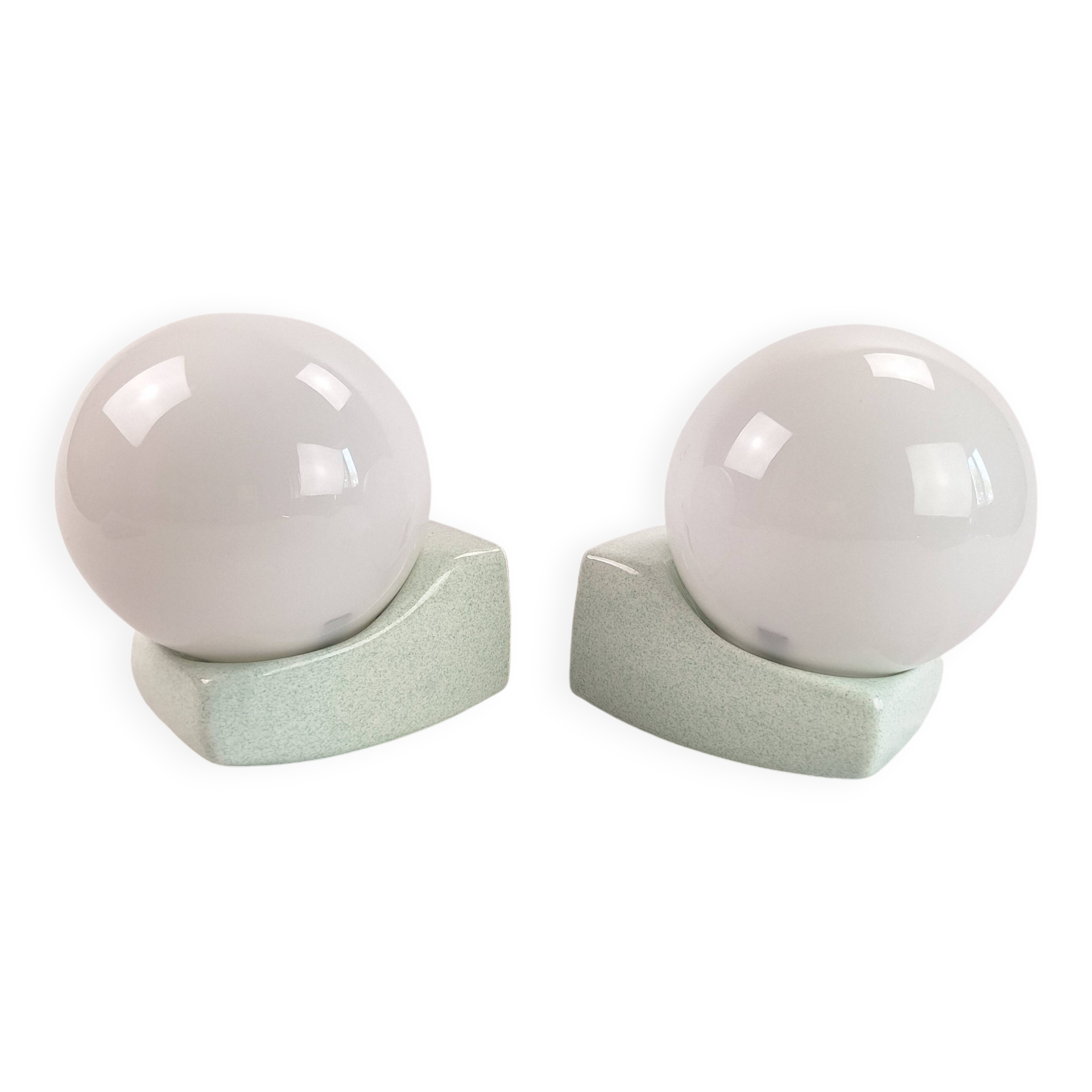 Pair of space age wall lights, art deco bathroom bedside night light
