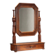 Antique walnut mirror with drawer, Italy, 19th century