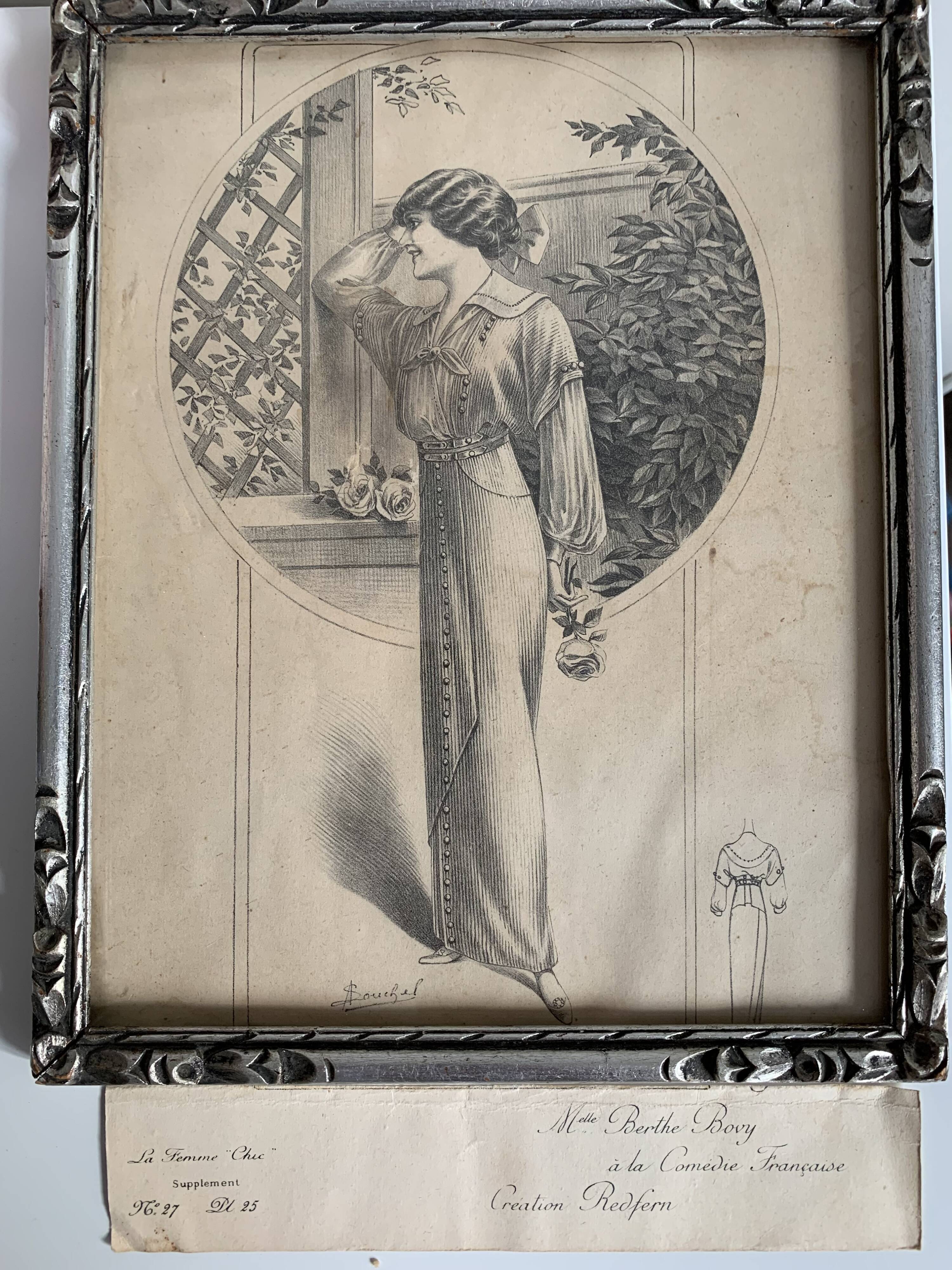 Fashion engraving 1910s- Berthe Bovy