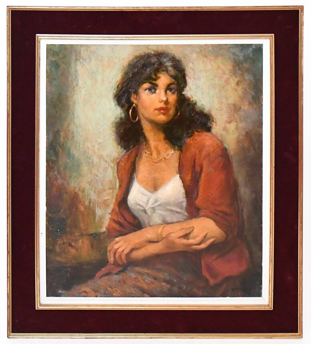 "La bohémienne", huile sur toile