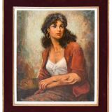"La bohémienne", huile sur toile