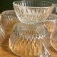 6 vintage cut-glass coffee cups in very good condition