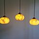 Trio de suspensions art déco en opaline marbrée, Scailmont, 1920-30