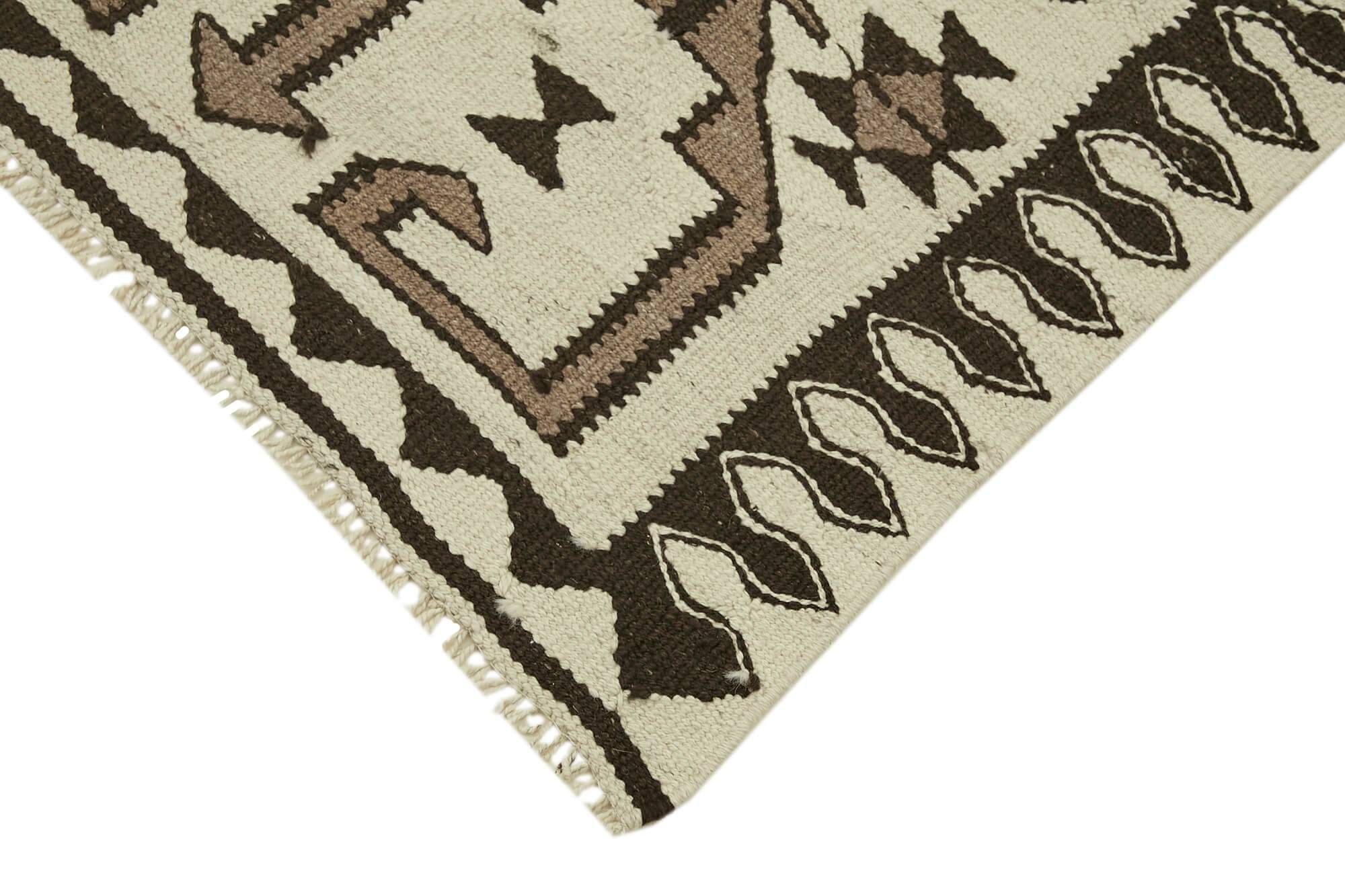 Turkish Handwoven Vintage Herki Kilim 92 cm x 325 cm