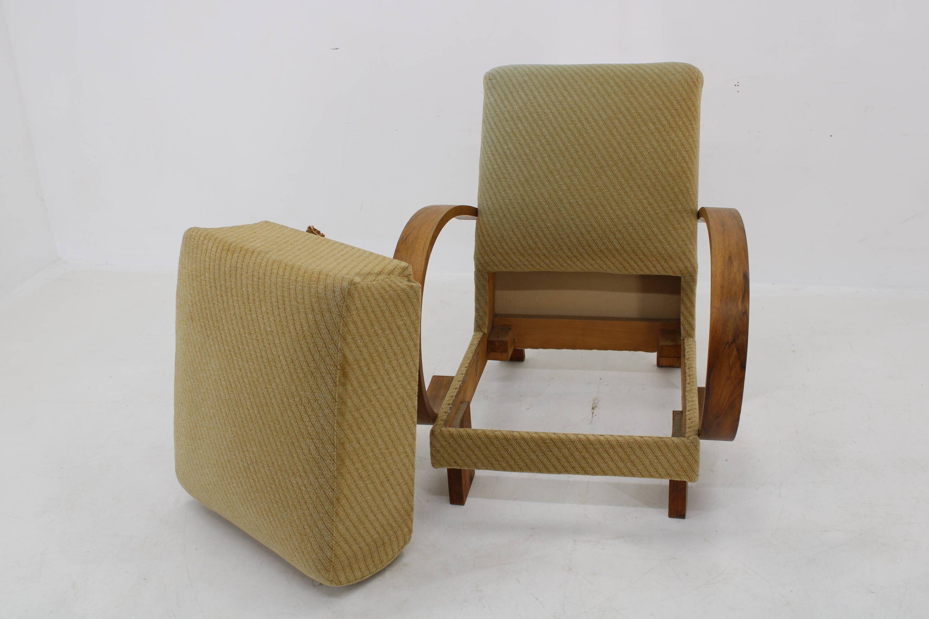 1930s Art Deco Armchair, Czechoslovakia